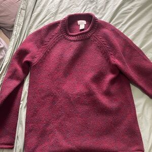 L.L. Bean Burgundy Knit Pullover